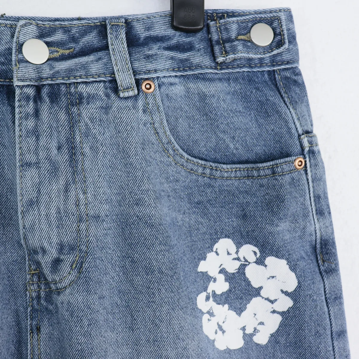 Denim Tears Cotton Wreath Denim Shorts “Vintage Blue Wash” — view 3