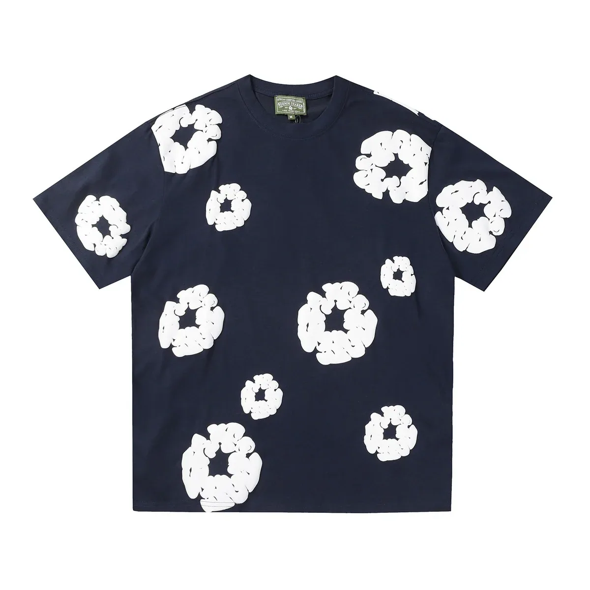 Denim Tears Cotton Wreath T-Shirt Navy — denim tear hoodie