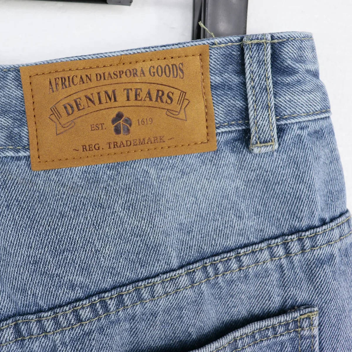 Denim Tears Cotton Wreath Denim Shorts “Vintage Blue Wash” — view 6