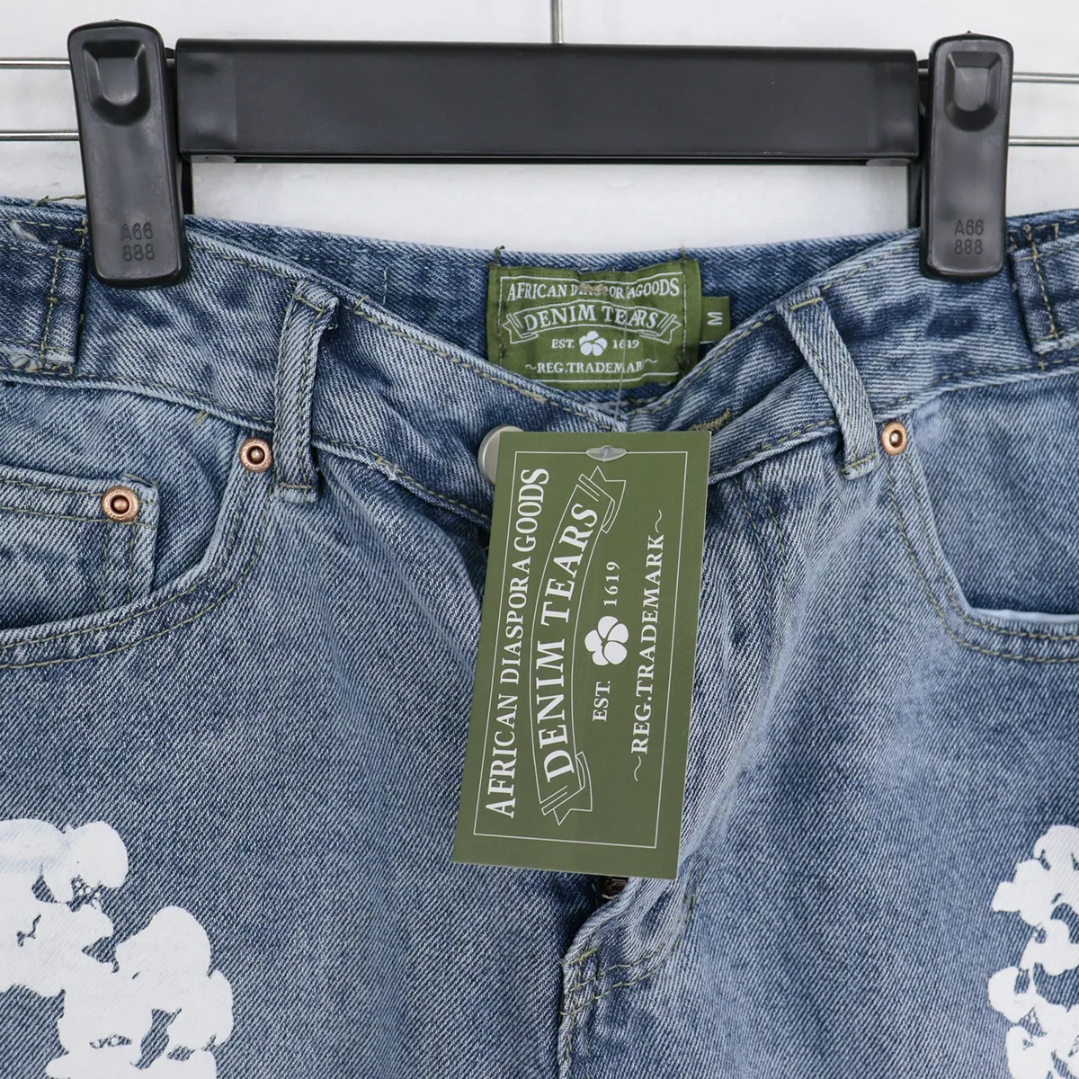 Denim Tears Cotton Wreath Denim Shorts “Vintage Blue Wash” — view 4