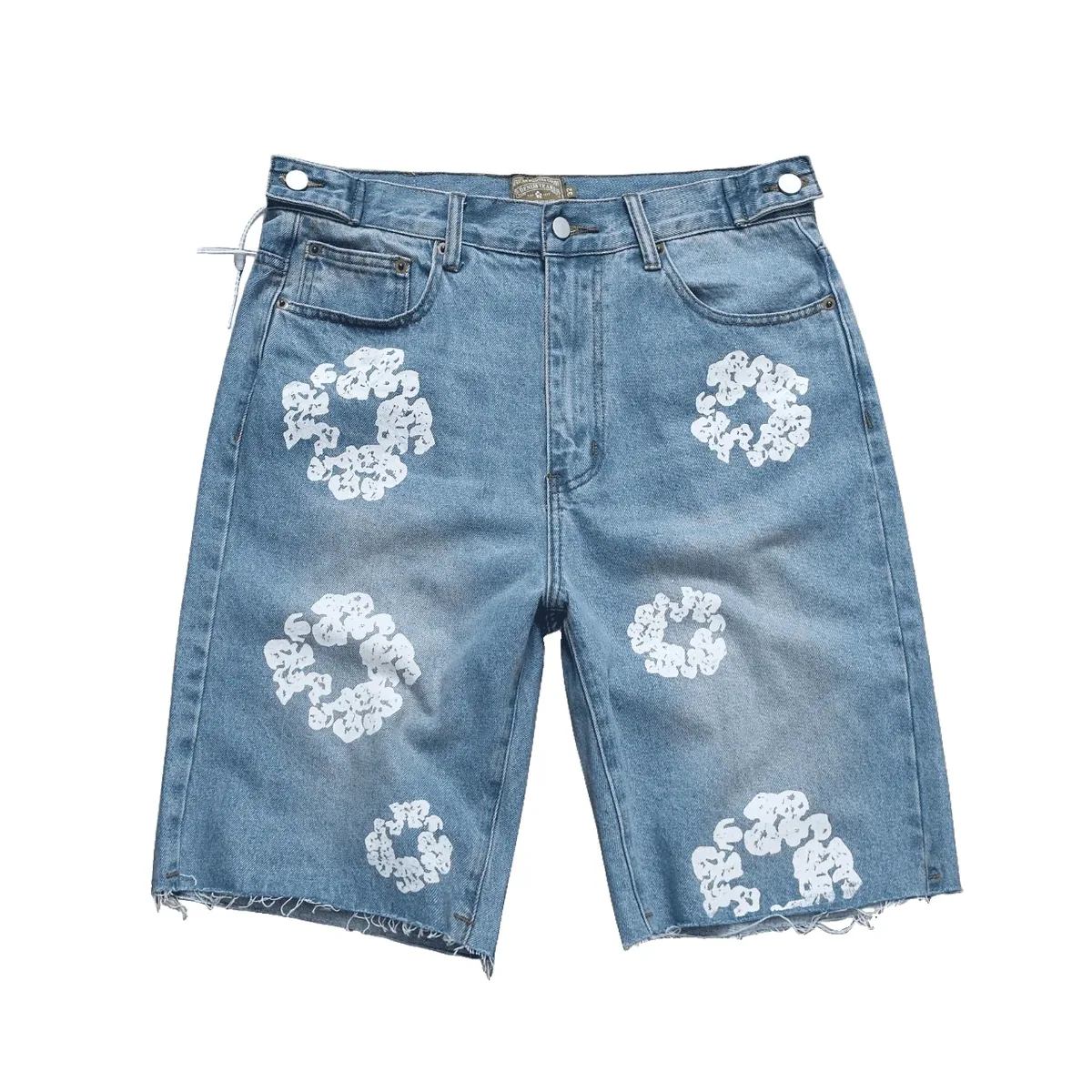 Denim Tears Cotton Wreath Denim Shorts “Vintage Blue Wash” — denim tear hoodie