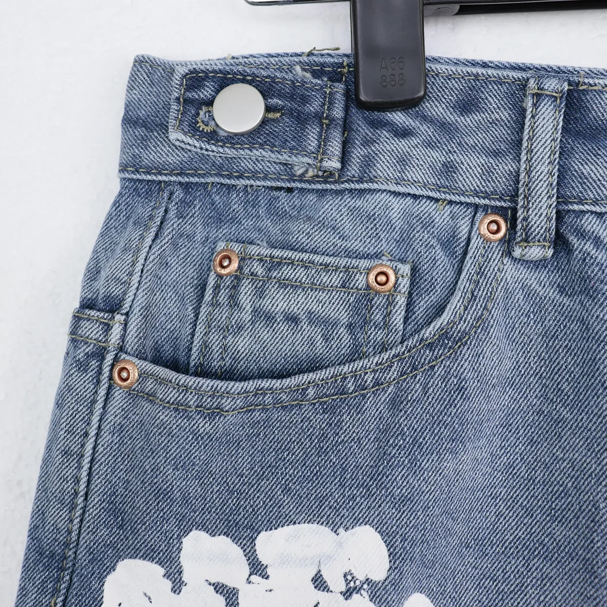 Denim Tears Cotton Wreath Denim Shorts “Vintage Blue Wash” — view 8