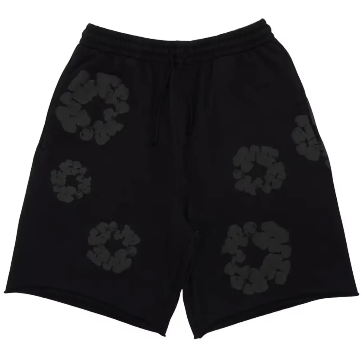 Denim Tears Mono Wreath Sweatshorts Black — denim tear hoodie
