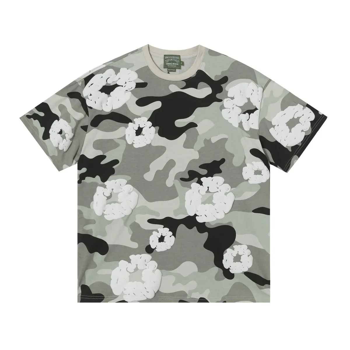 Denim Tears Cotton Wreath T-Shirt Grey Camo — denim tear hoodie